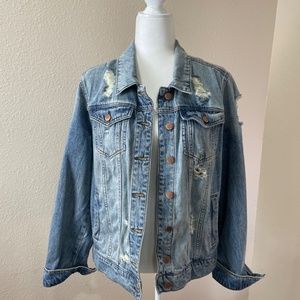 See Thru Sol Oversized Boyfriend Jean Jacket Size Medium